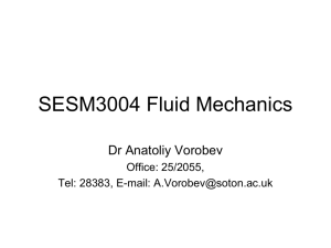 SESM3004 Fluid Mechanics