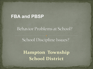 and Behavior Support Plans - Hampton Township School District