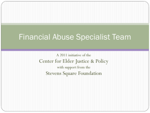 Financial Abuse Specialist Team - Vulnerable Adult Justice Project