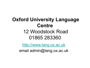 Oxford University Language Centre