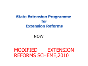 State Extension Programme for Extension Reforms