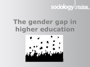 The gender gap in higher education