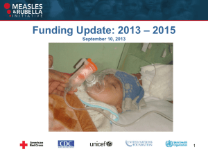 Funding Update 2013-2015 - Measles & Rubella Initiative