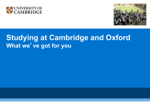 Presentation from Dr Bell Cambridge March 201