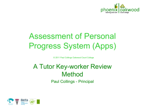 Assessment of Personal Progress System (Apps)