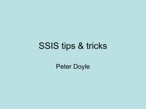 SSIS tips & tricks