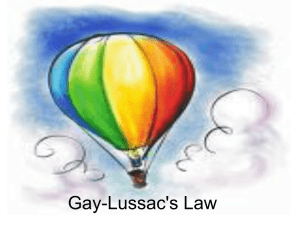 Gay Lussac`s Law