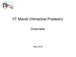 IIT Mandi the IIT with a difference Roadmap