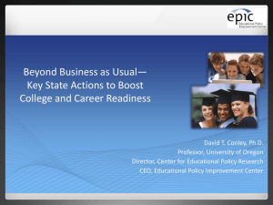 College and Career Ready - Education Commission of the States