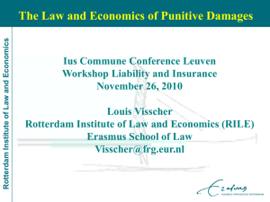The law and economics of punitive damages in tort law
