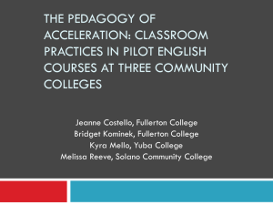 The Pedagogy of Acceleration: Classroom Practices in Pilot English