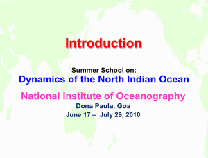 Introduction - National Institute of Oceanography