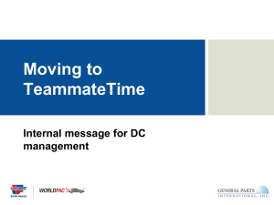TeammateTime: Moving to Teammate Time