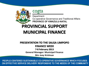 KZN COGSTA Municipal Support Presentation