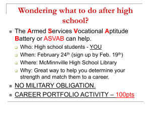 Armed Services Vocational Aptitude Battery rev