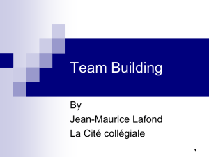 Jean-Maurice Lafond: Team Building