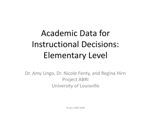 School-Wide Data - University of Louisville