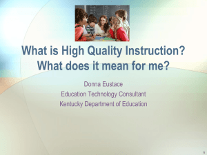 What is High Quality Instruction