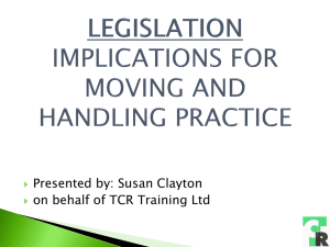 implications for moving and handling practice