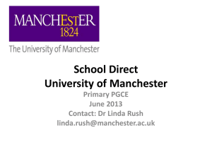 MSA Schoo Direct Presentation Manchester University Primary 11