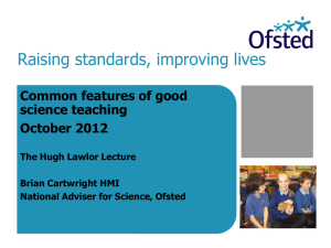 Brian Cartwright HMI Ofsted Conference October 2012