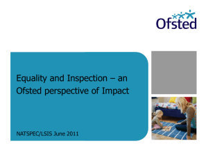 Ofsted Equality Review of good practice June 2011 – Peter Green HMI