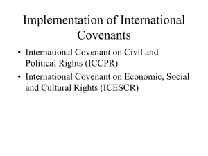 Implementation of International Covenants
