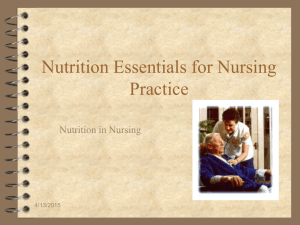 Nutrition Essential for Nurisng Practice