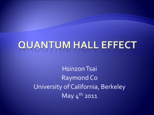 Quantum Hall Effect - University of California, Berkeley