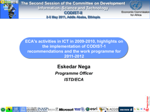 Report on ICT activities