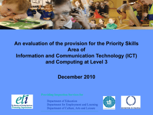 An Evaluation of the Provision for the Priority Skills Area of