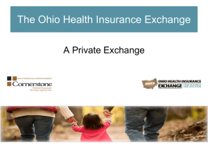 The Ohio Health Insurance Exchange a division of Cornerstone