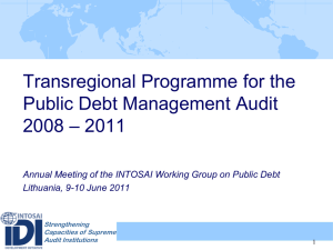 Transregional Programme for the Public Debt Management Audit 2008