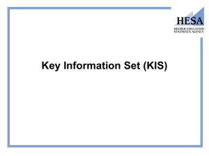 KIS seminar slides - HESA (22 February 2012)