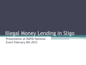 Illegal Money Lending in Sligo