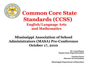 Common Core 2 - Mississippi Department of Education