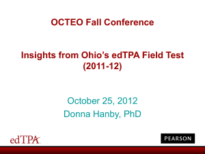 Insights from Ohio`s edTPA Field Test