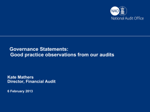 Governance Statements: good practice observations from our audits