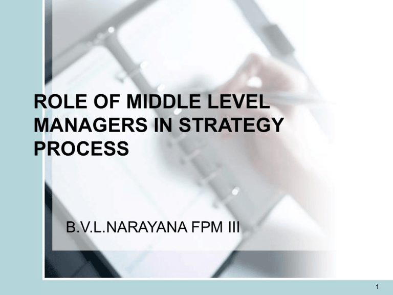 Middle Level Managers Example