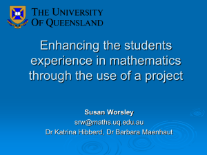 Enhancing the students experience in mathematics through the use
