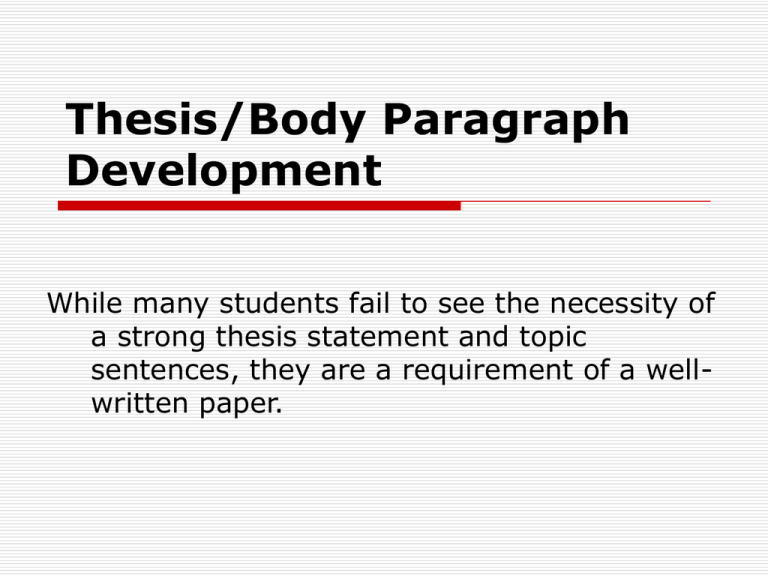 2 parts of thesis statement