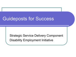 Guideposts for Success - Disability Employment Initiative
