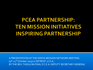 Rev. Thegu Mutahi - Kenya Mission Network