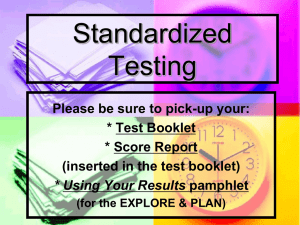 Testing: Grades 8-11 - Lee