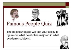 Famous People Quiz - Salisbury University