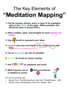 The Key Elements of "Meditation Mapping"
