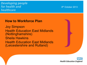 Workshop 6: How to Workforce Plan