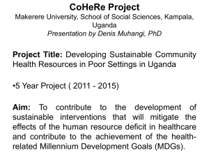 Cohere Uganda-Coalition progress presentation