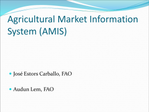 Agricultural Market Information System AMIS