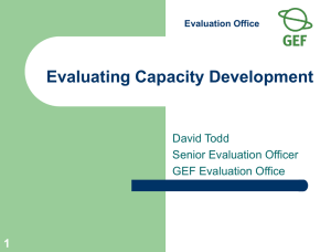 Evaluating Capacity Development